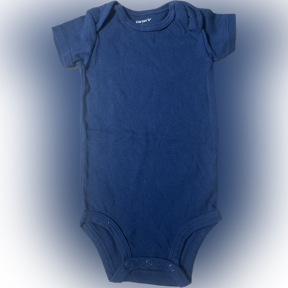 Carter’s 9 Months Navy Blue Short Sleeve Basic Onesie